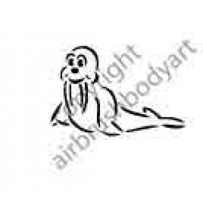 0287 walrus reusable stencil